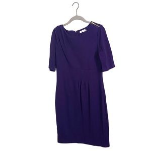 Calvin Klein Purple Short Sleeve Midi Dress Size 10